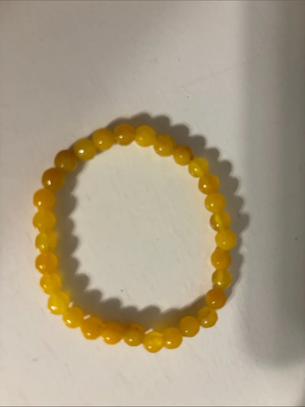 Yellow Beaded Stretch Bracelet for Kids - Brand Unspecified